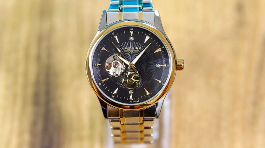 Longlux 8020 - open heart dress watch under 20