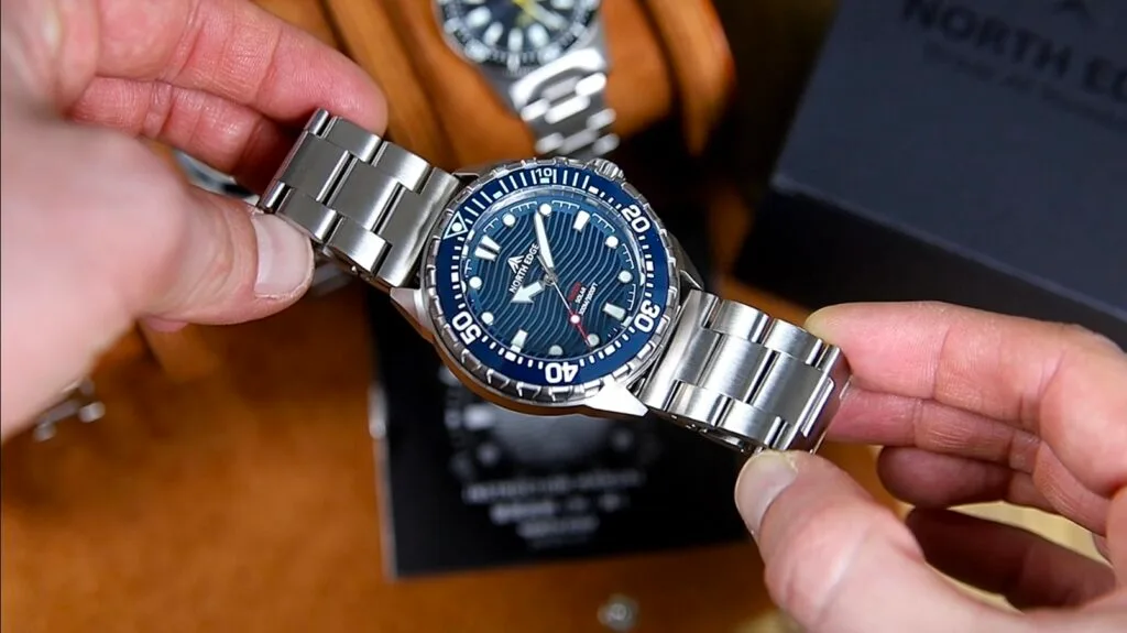 North Edge Triton - wave patterned dial