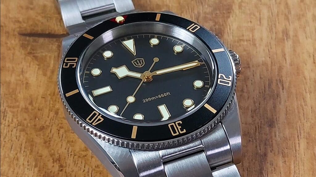 Watchdives WD7922 Watch Review - macro shot of the dial layout