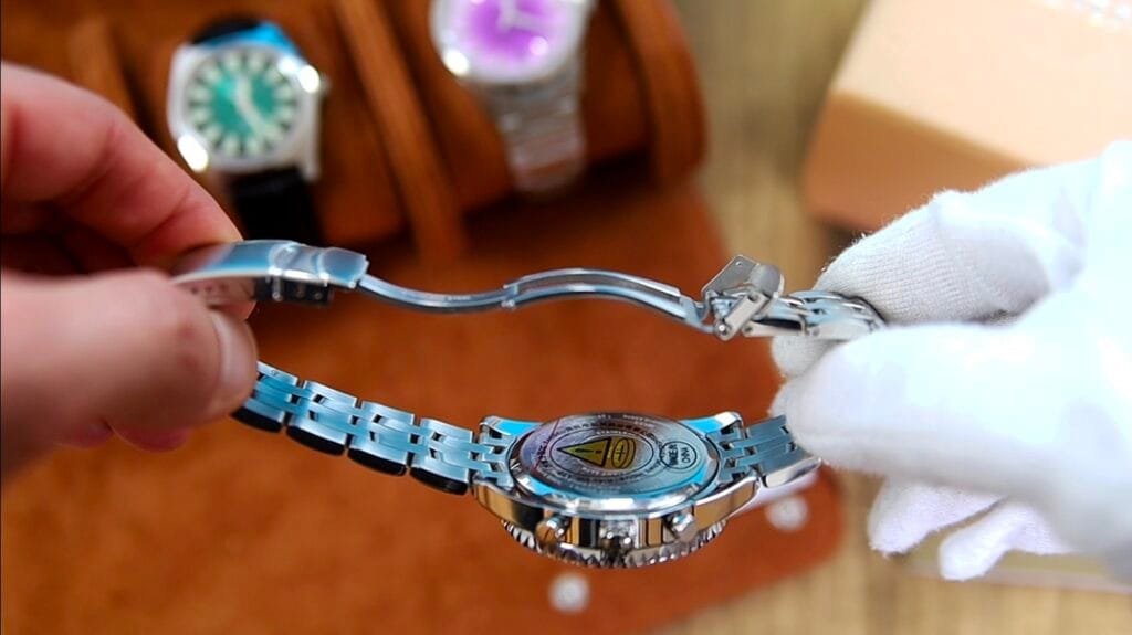 Berny 2845m Chronograph - milled folding wing clasp