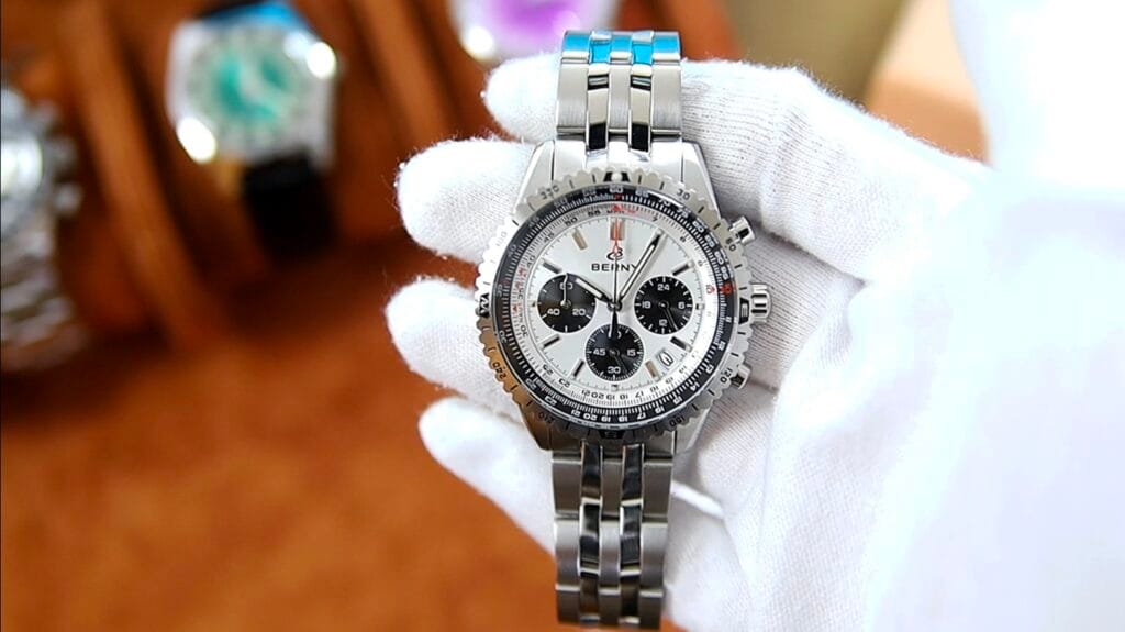 Berny 2845m Chronograph - sapphire crystal with anti reflective coating