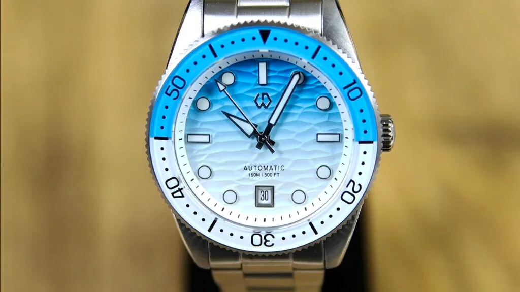 Wishdoit Ripple - white-blue dial