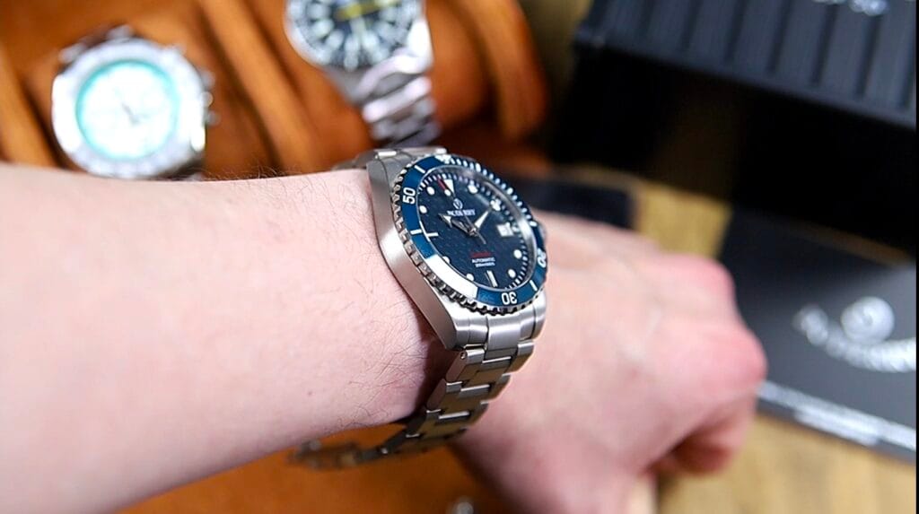 Boderry Seaturtle Titanium Watch - wrist shot